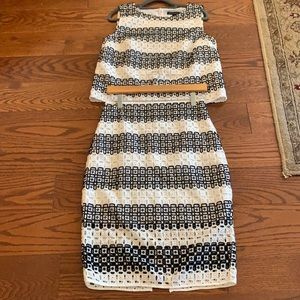 Banana republic skirt top outfit